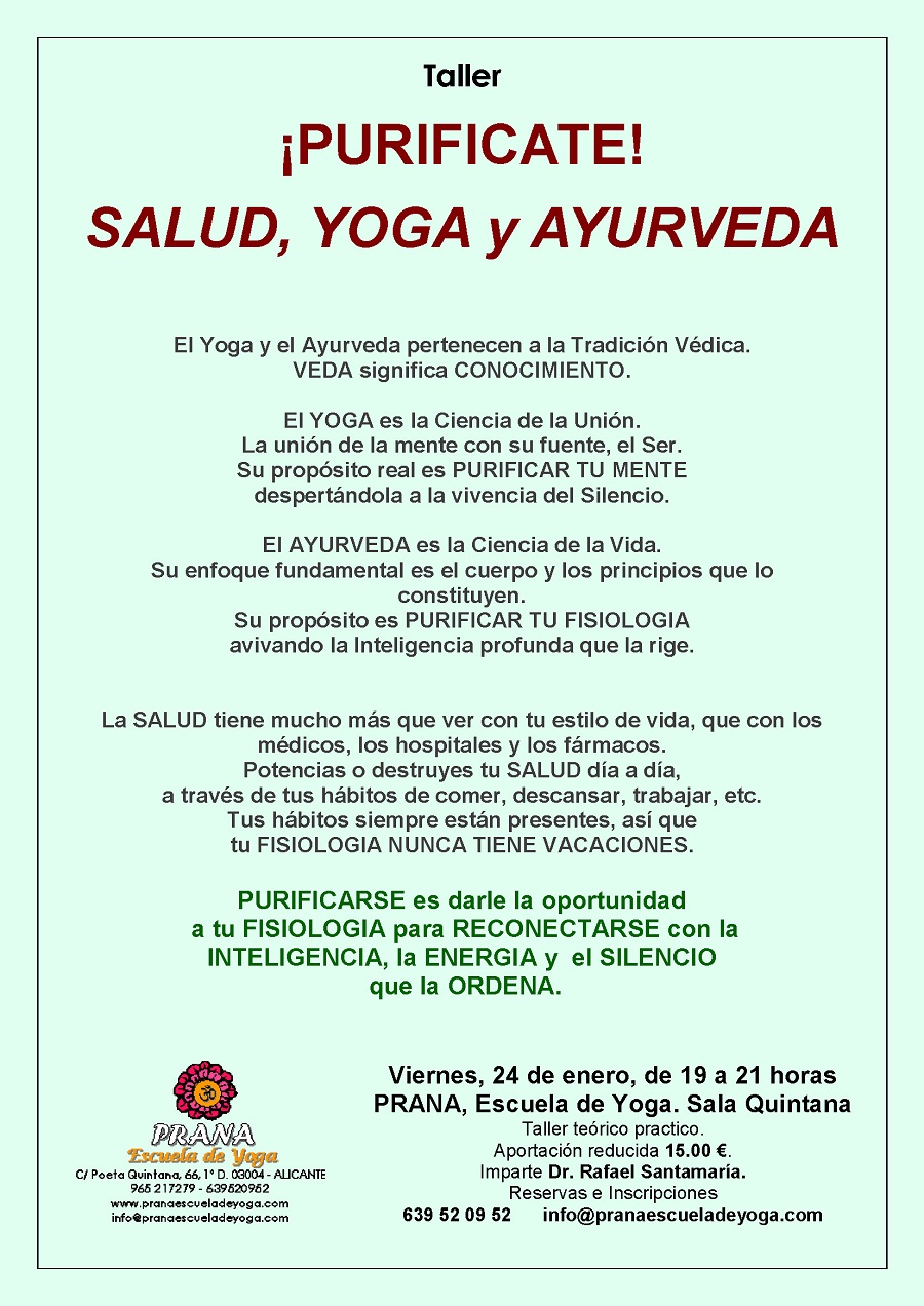 2014-01-24 - Prana - Taller Salud-Yoga-Ayurveda-II