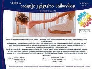 CURSO DE MASAJE YÓGUICO TAILANDÉS @ PRANA, Escuela de Yoga | Alicante | Comunidad Valenciana | España