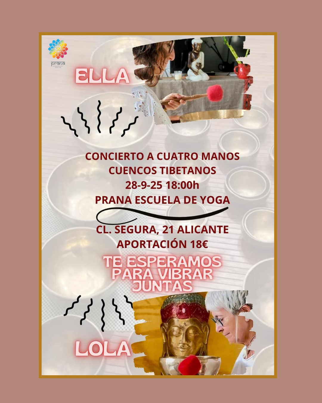 Concierto de Cuencos a 4 Manos 📅 Domingo 28 de septiembre 2025 · 🕕 18:00 h Acompaña procesos de sanación física y emocional. Te invitamos a vivir esta experiencia única, donde la unión de cuatro manos vibrando se convierte en un viaje sensorial inolvidable.